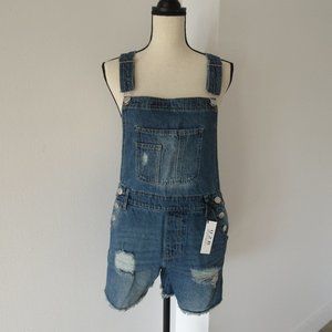 Urban Basics Overall Shorts Shortalls Sz S Denim NWT